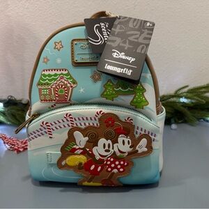 Loungefly Blue and Brown Gingerbread Backpack